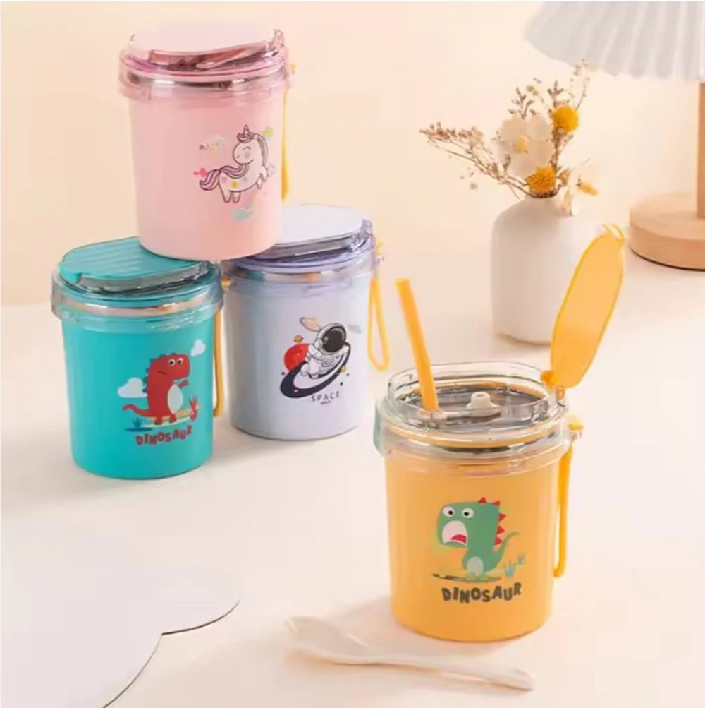 CuddleNest 530ml Stainless Steel Insulated Food Jar | Cartoon Soup Cup for Hot & Cold Meals | Kids School Tiffin | Travel Lunch Container - Image 22