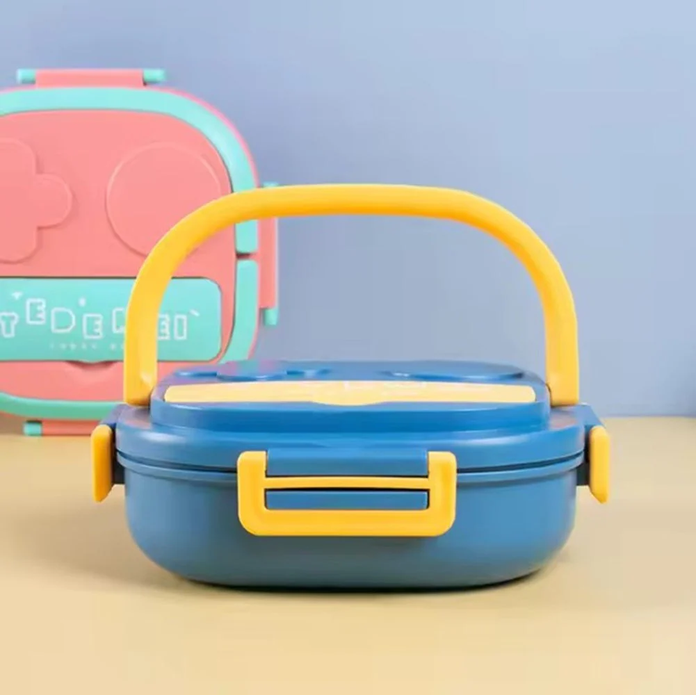 CuddleNest Bento Lunch Box for Kids – Stainless Steel 3-Compartment Lunch Set with Spoon & Fork | Colorful, Leakproof, BPA-Free, Dishwasher Safe | Ideal Tiffin for School Children - Image 7
