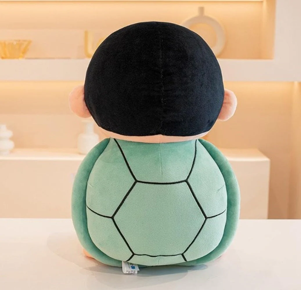 CuddleNest Cute Anime Shinchain Character Plush Toy | Shin chan Inspired Soft Doll with Green Shell Design | 25cm Stuffed Plushie Gift for Kids & Girls - Image 2