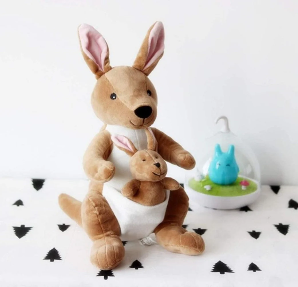 CuddleNest Kangaroo Soft Toy with Baby Joey Pouch – Ultra Soft & Cuddly Plush Animal for Kids, Toddlers, Boys, Girls & Gifting Stuffed Toy | 35 Cm - Image 4