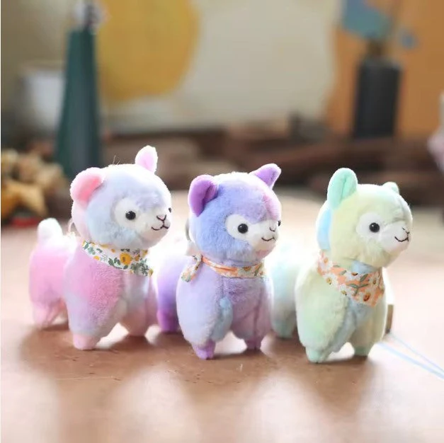 CuddleNest Kawaii Plush Animal – Sheep/Alpaca Inspired Cuddly Toy in Rainbow Color | Soft Plush Doll for All Ages (25cm) (Any one Piece) - Image 5