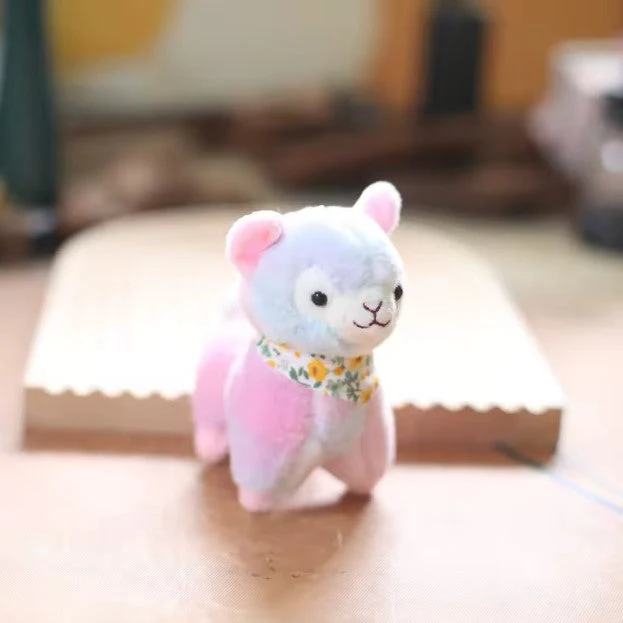 CuddleNest Kawaii Plush Animal – Sheep/Alpaca Inspired Cuddly Toy in Rainbow Color | Soft Plush Doll for All Ages (25cm) (Any one Piece) - Image 6