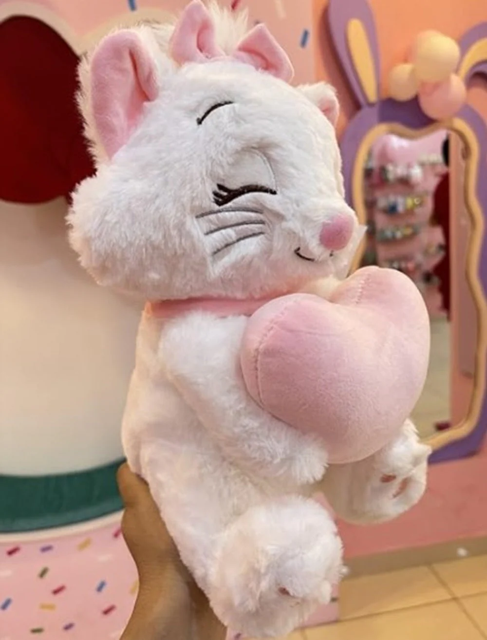 CuddleNest Merry Cat Soft Toy – Cute White Kitty Plush with Pink Heart & Bow, Embroidered Paw Details, Stuffed Animal for Kids & Gifting | 35 Cm - Image 7