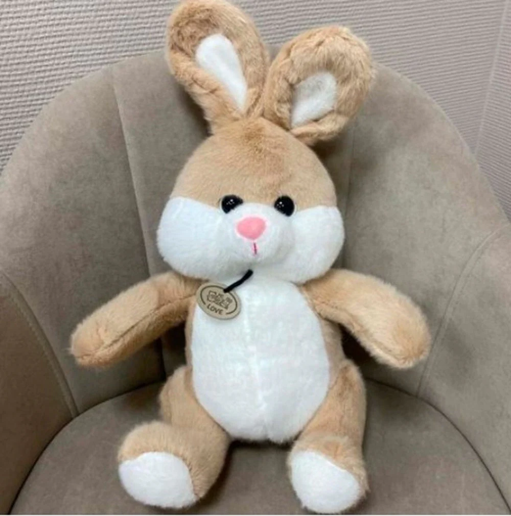 CuddleNest Plush Bunny Soft Toy | 40cm Stuffed Animal | Beige & White Cuddly Rabbit Teddy for Kids, Baby Girls & Gifting - Image 7