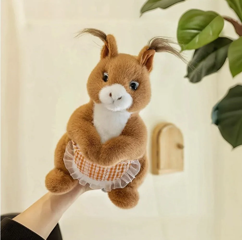 CuddleNest Squirrel Stuffed Animal Soft Toy | Brown Plush Toy with Apron & Tufted Ears | Ultra-Soft, Safe & Adorable Gift for Kids & Loved Ones - Image 6