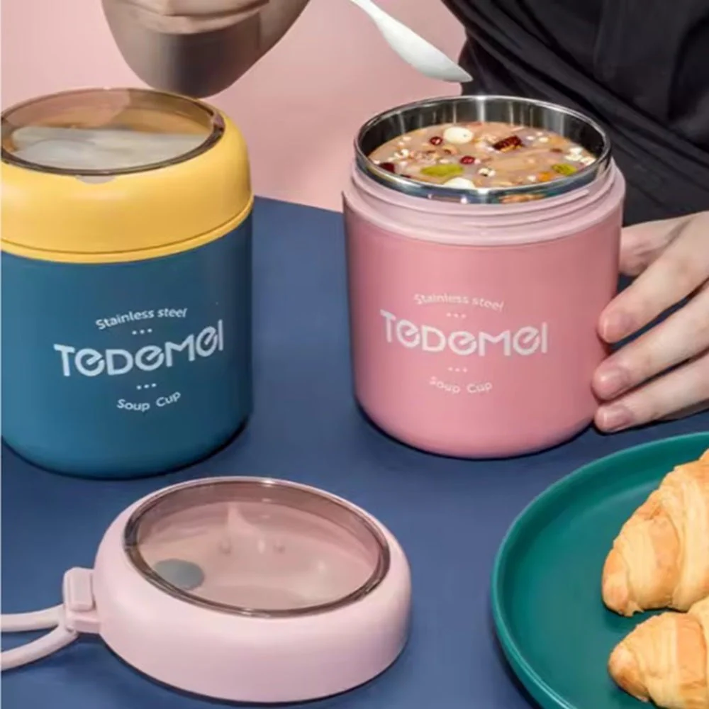 CuddleNest Stainless Steel Thermal Soup Cup Lunch Box – 530 ml | Insulated, Leakproof Food Jar with Spoon for Kids & Adults | Travel, Office, School Use | Spill-Proof & BPA-Free - Image 17