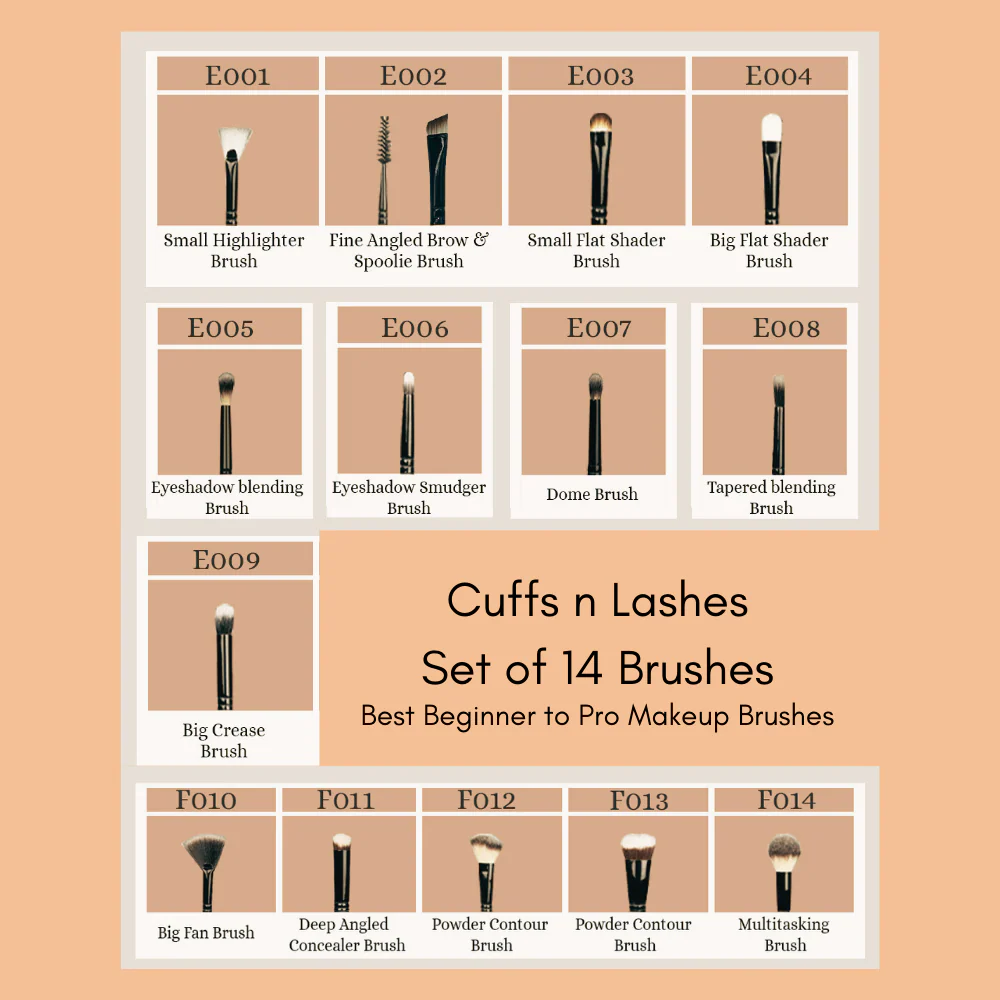 Cuffs N Lashes Makeup Brushes, E010 Precision Blending Brush - Image 6