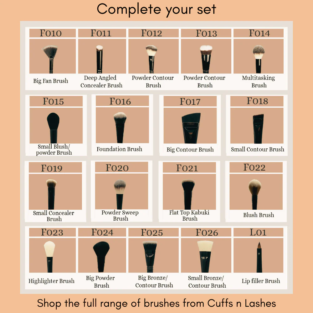Cuffs N Lashes Makeup Brushes,F020 Powder Sweep Brush - Image 6