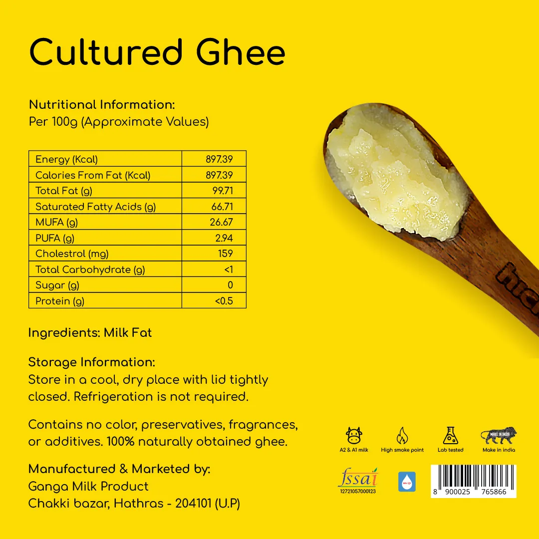 Cultured Ghee 1000 ml | Bilona Method | Cream-Churned | Lab Tested. - Image 4