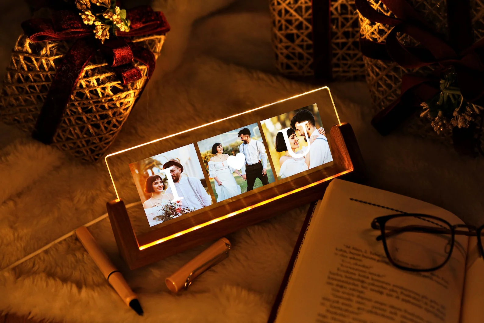 Custom Acrylic Lamp with Photo - Photo Wedding Gift - Valentines Day Gift - Couples Gift - Image 5