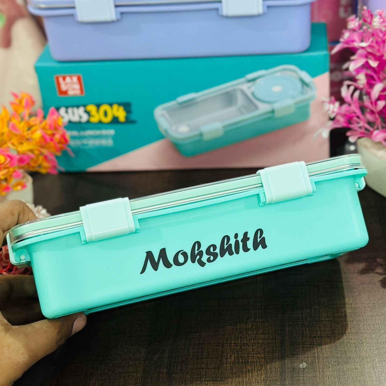 Customized Steel Snack & Meal Box With 2 Compartments - Image 3