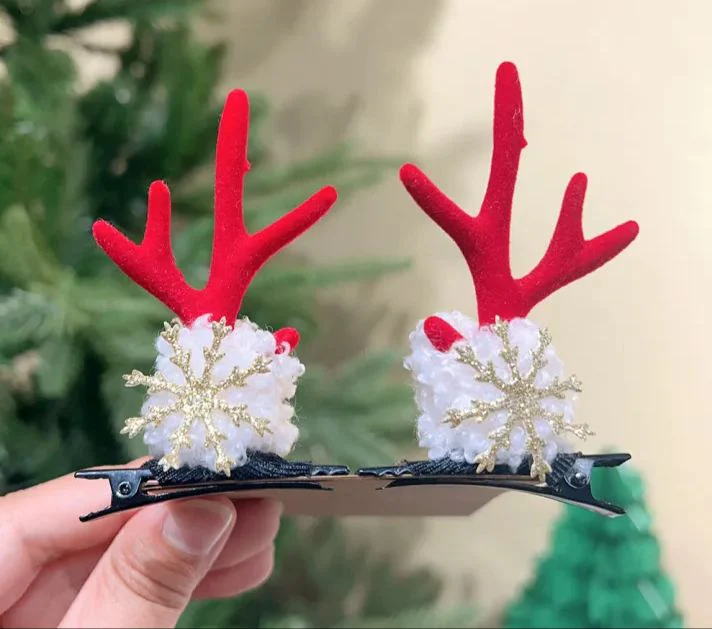 Cute Antler Christmas hairclip(1pair) - Image 2