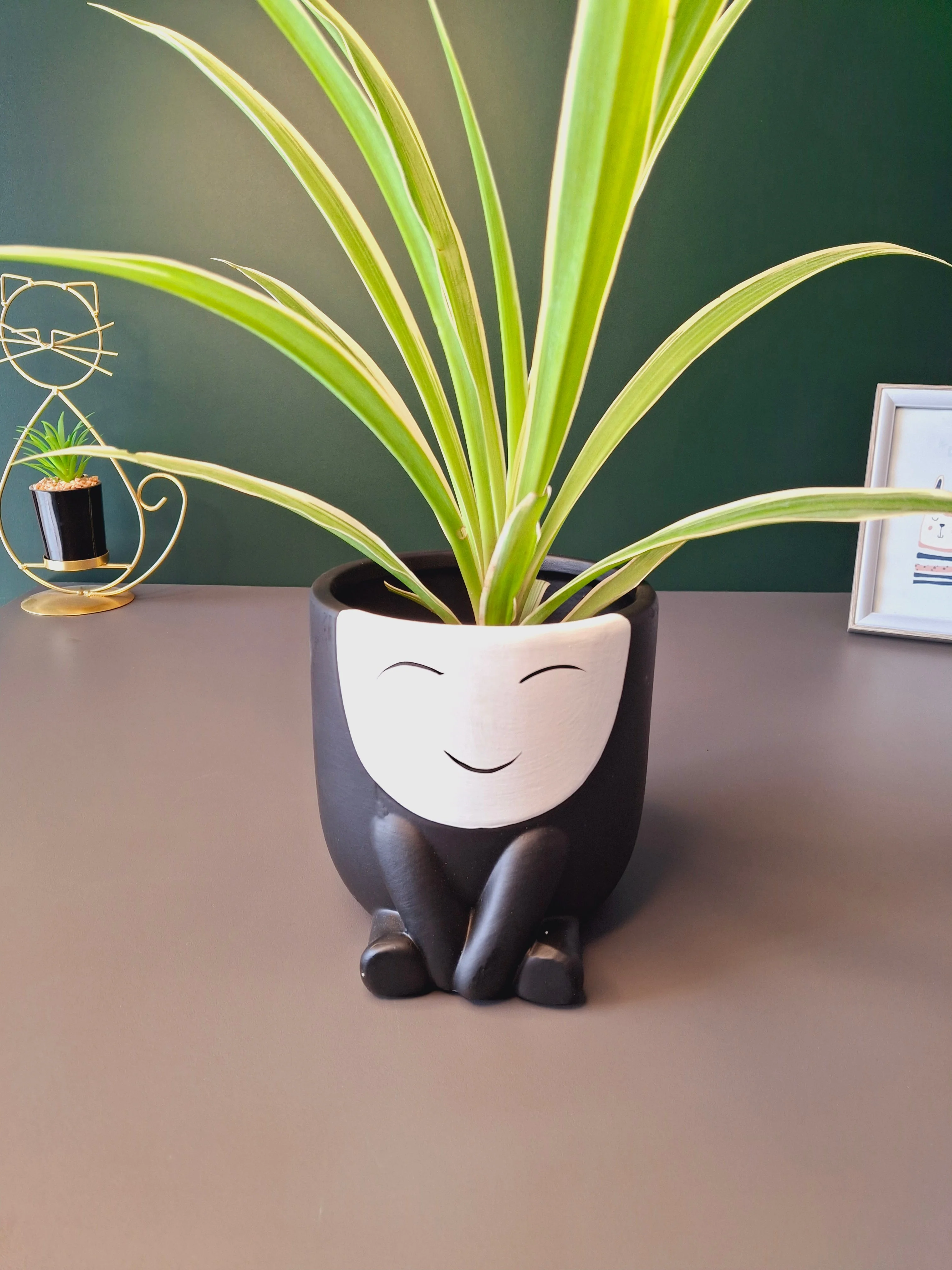 Cute Face Ceramic Flower Pot - Image 36