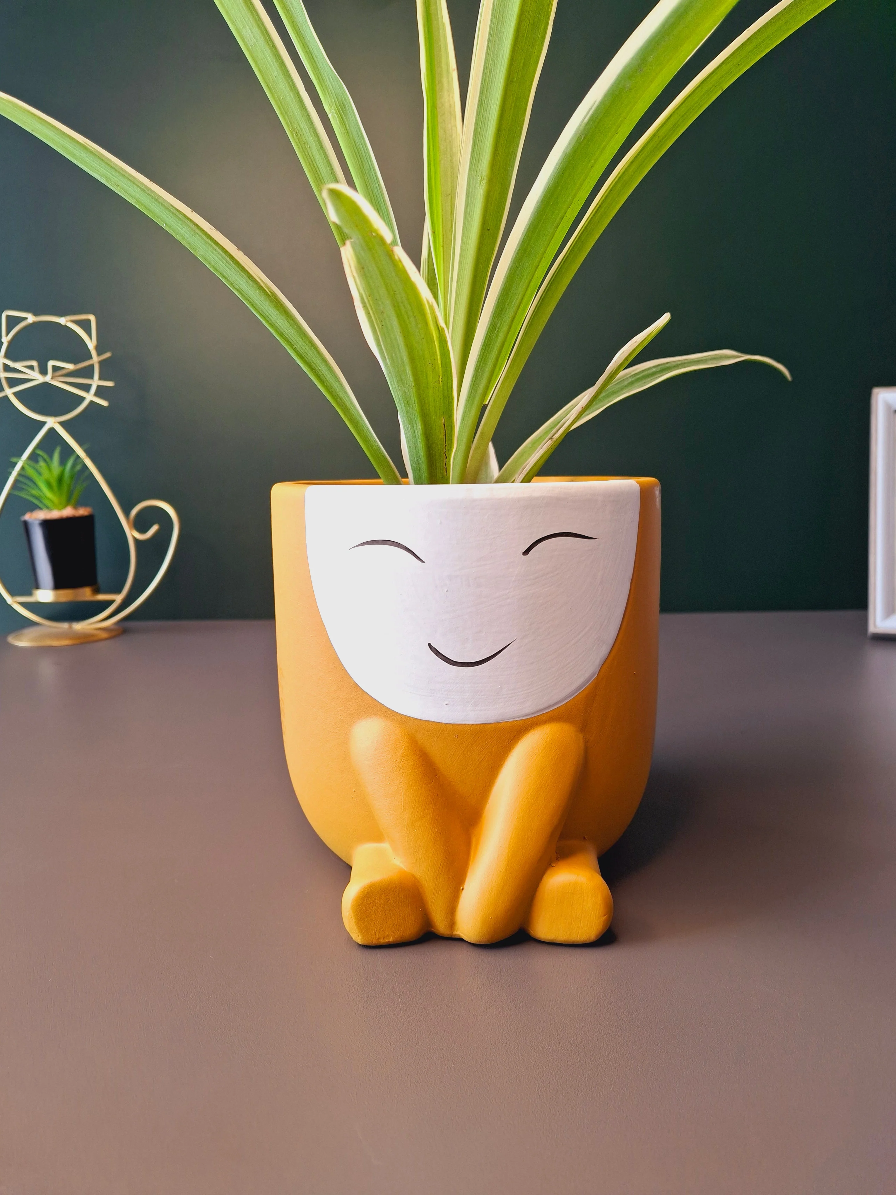 Cute Face Ceramic Flower Pot - Image 9