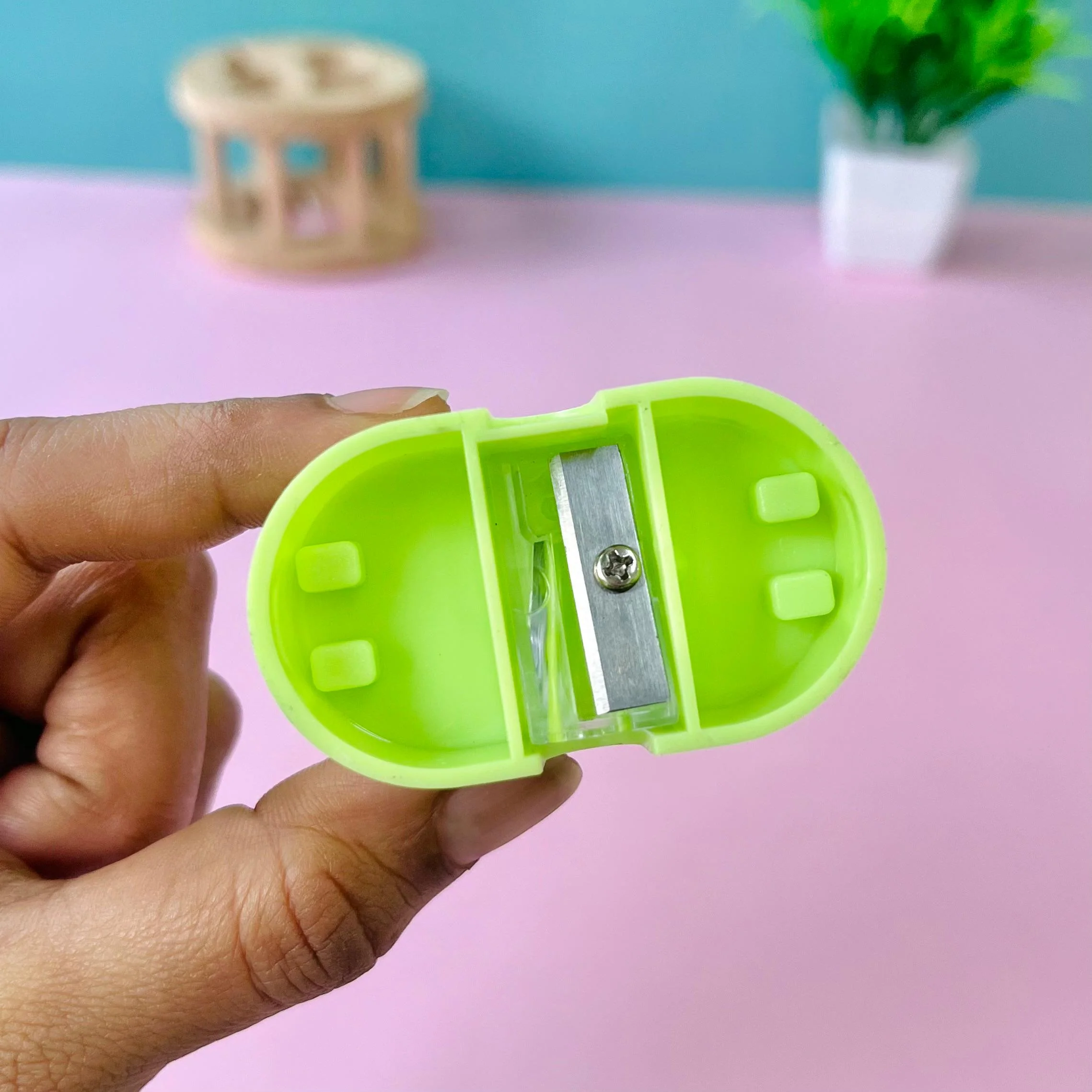 Cute Panda Design Pencil Sharpener for Kids (Random Colour) - Image 2