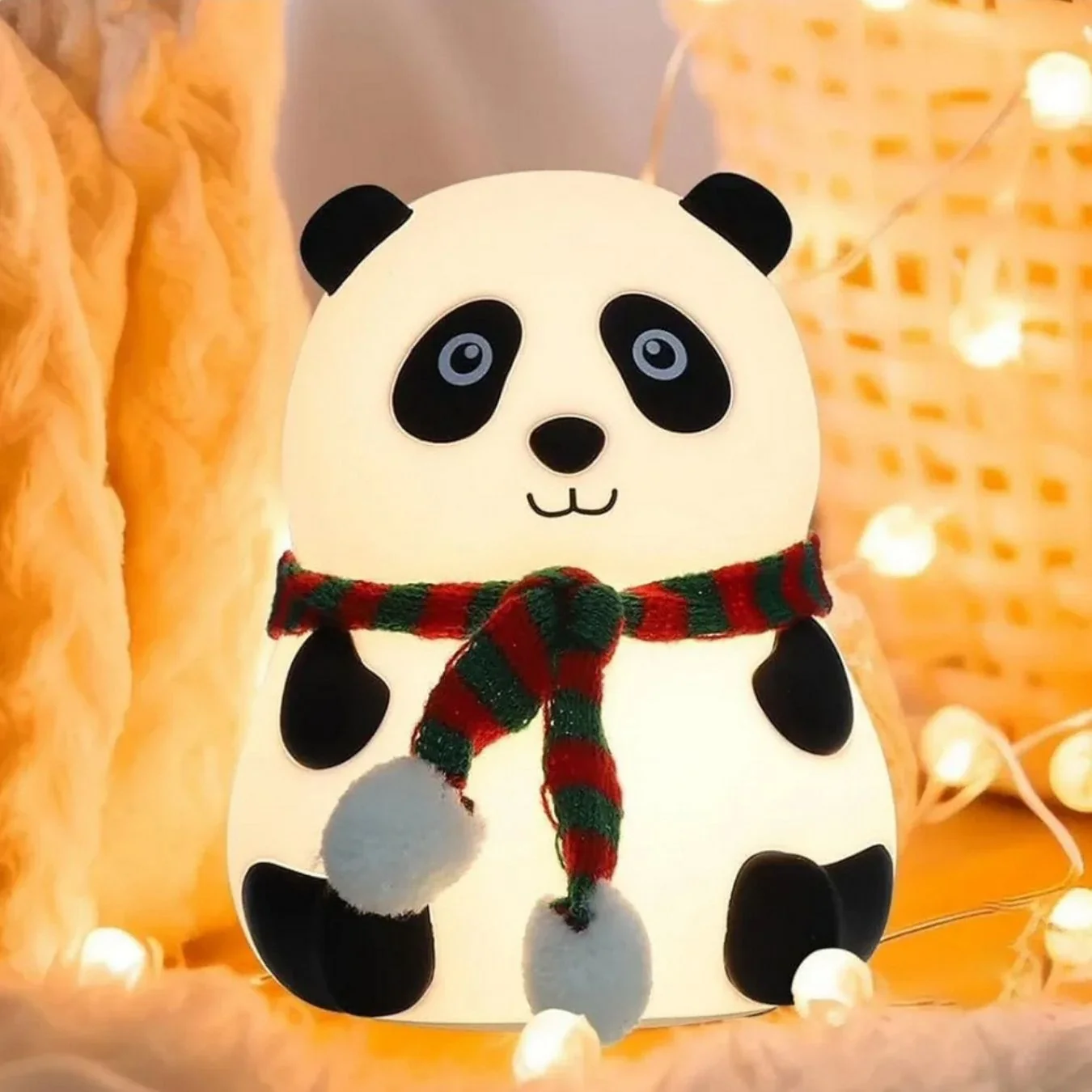 Cute Panda - Sillicon Night Lamp (13 cm) | Tap Control, Rechargeabe, Color Changing - Image 3