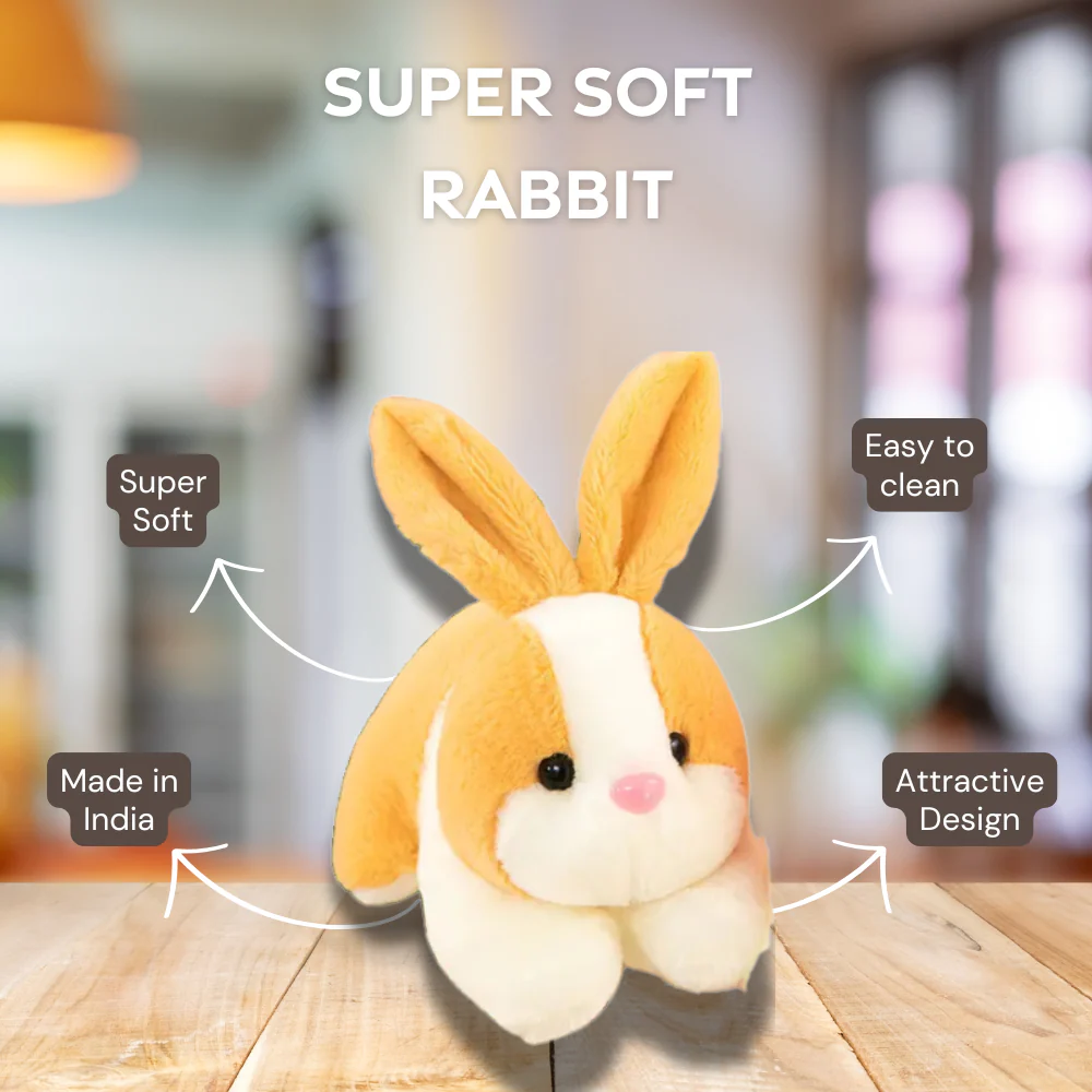 Cute Rabbit Soft Toy, Furry Stuffed Animal, Extra Soft, Perfect for Kids - 32 cm - Image 2
