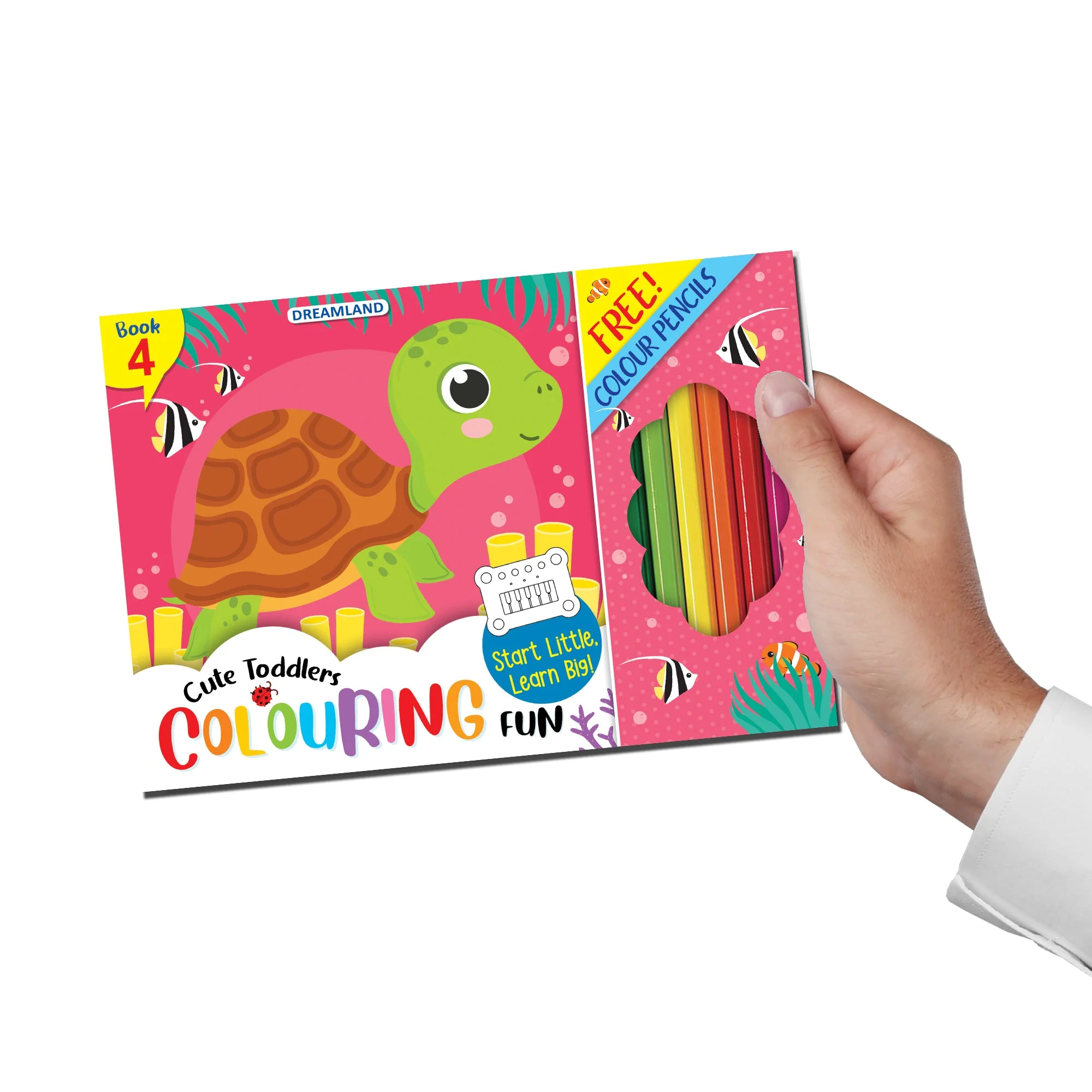 Cute Toddlers Fun-4 Ocean Colouring Book with 6 Colour Pencils | Art and Craft Drawing Book Set for 4+ | Colouring Book for Toddler - 128 Pages - Image 3