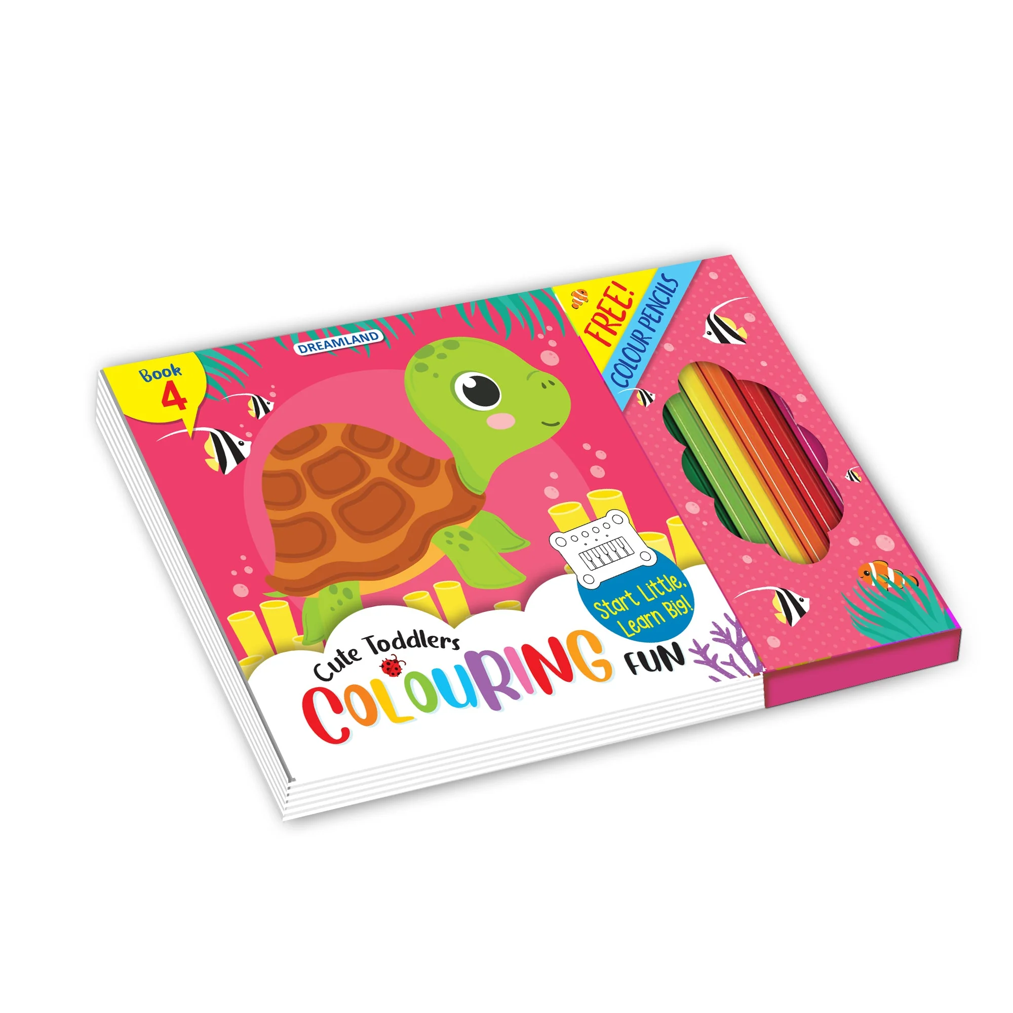 Cute Toddlers Fun-4 Ocean Colouring Book with 6 Colour Pencils | Art and Craft Drawing Book Set for 4+ | Colouring Book for Toddler - 128 Pages - Image 4