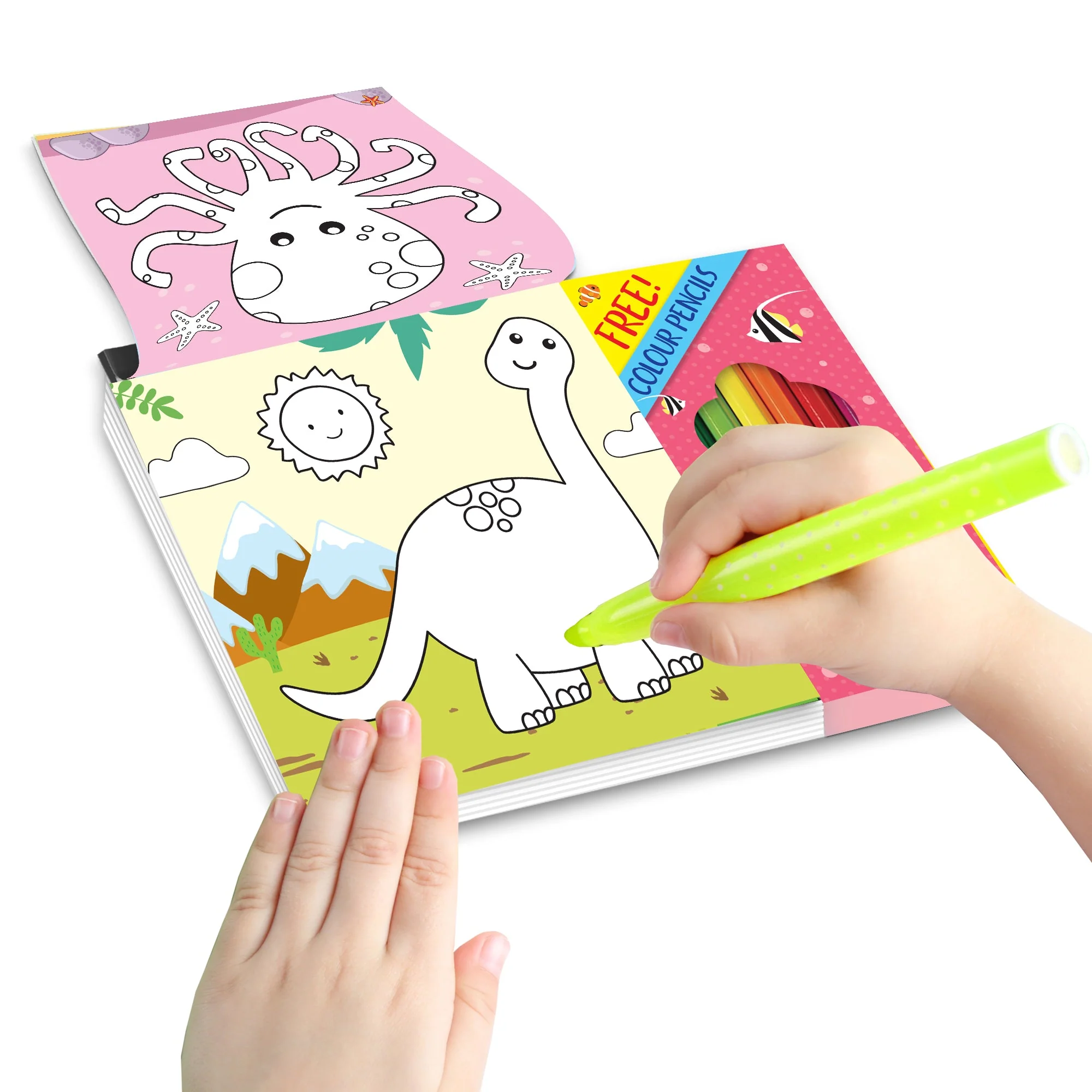 Cute Toddlers Fun-4 Ocean Colouring Book with 6 Colour Pencils | Art and Craft Drawing Book Set for 4+ | Colouring Book for Toddler - 128 Pages - Image 6
