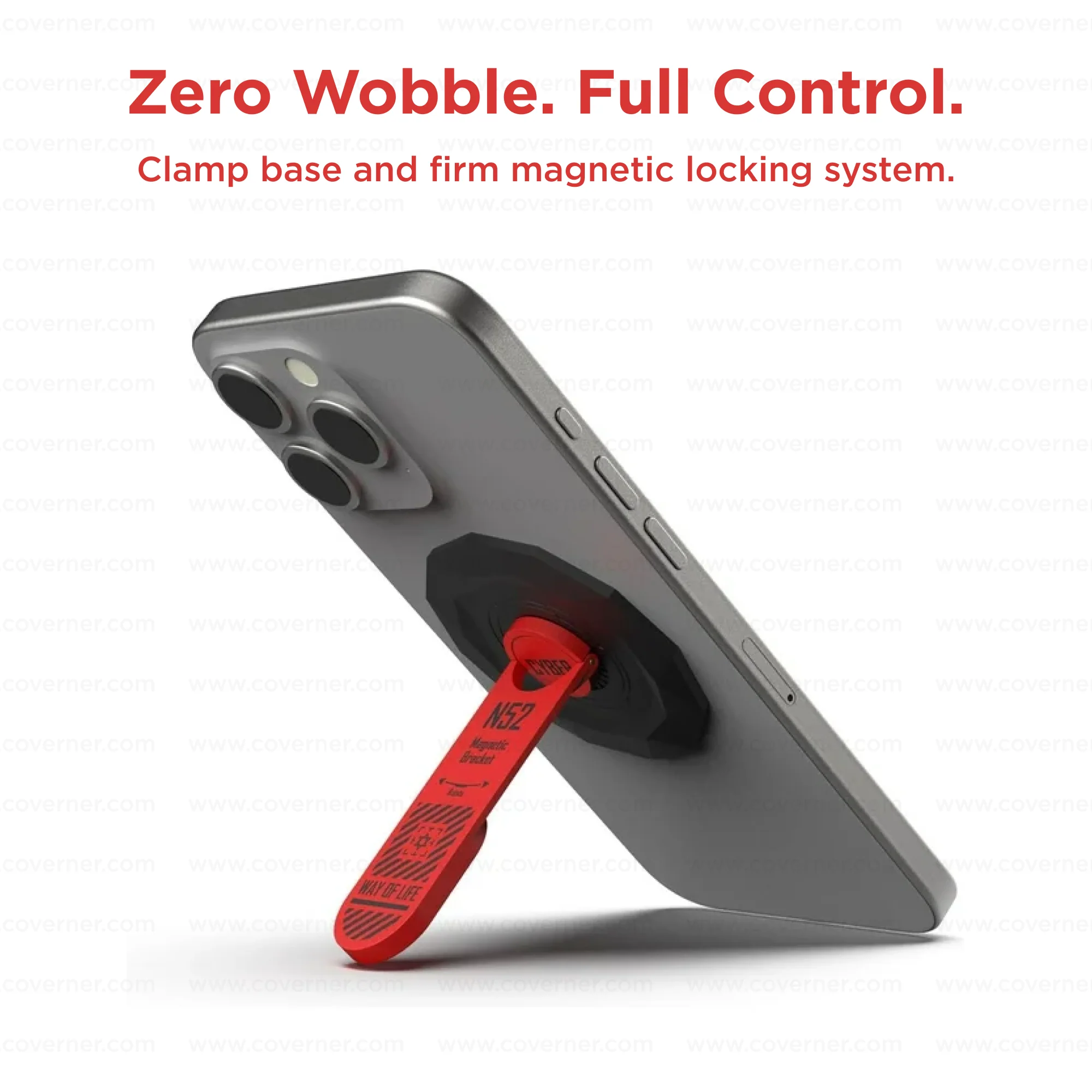 CyberSpin X – Magnetic 360° Phone Stand with N52 Grip by Coverner India - Image 11