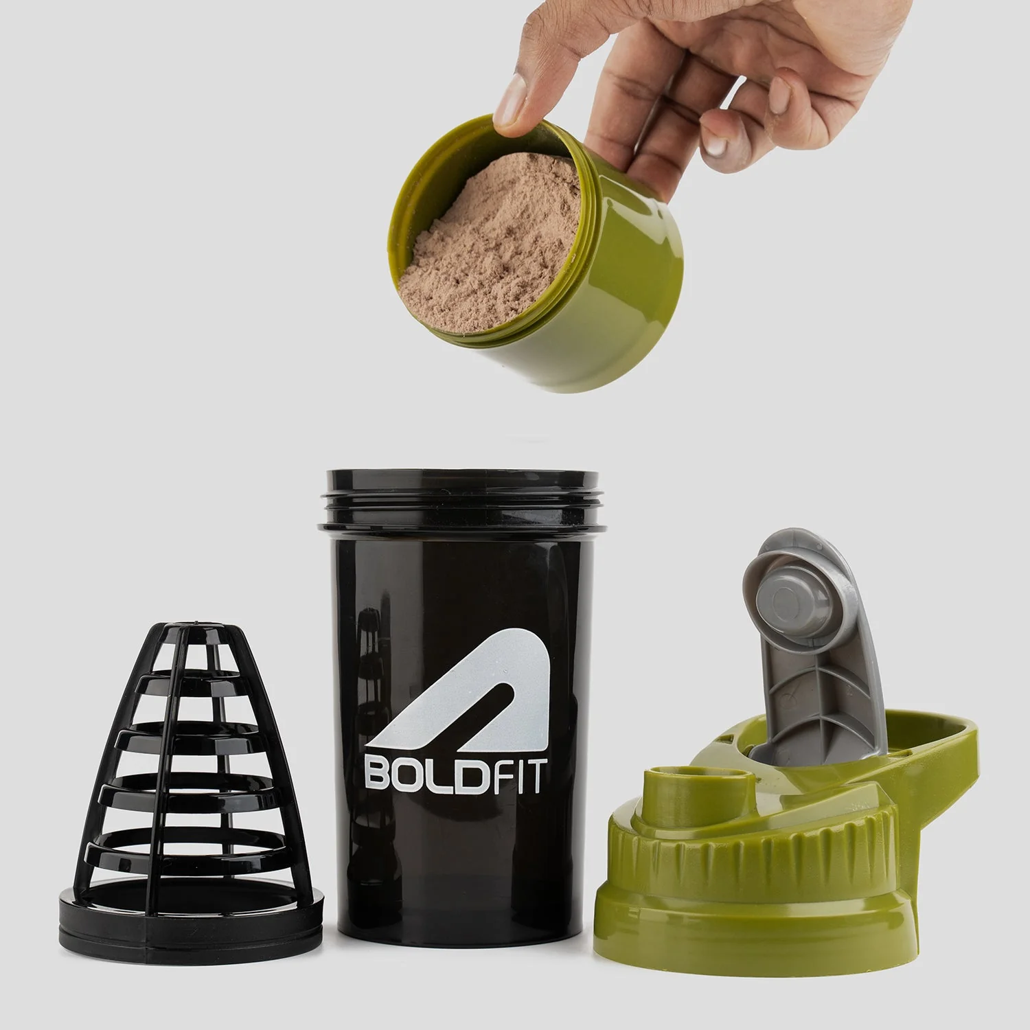 Cyclone Shaker 500ml - Army Green - Image 2