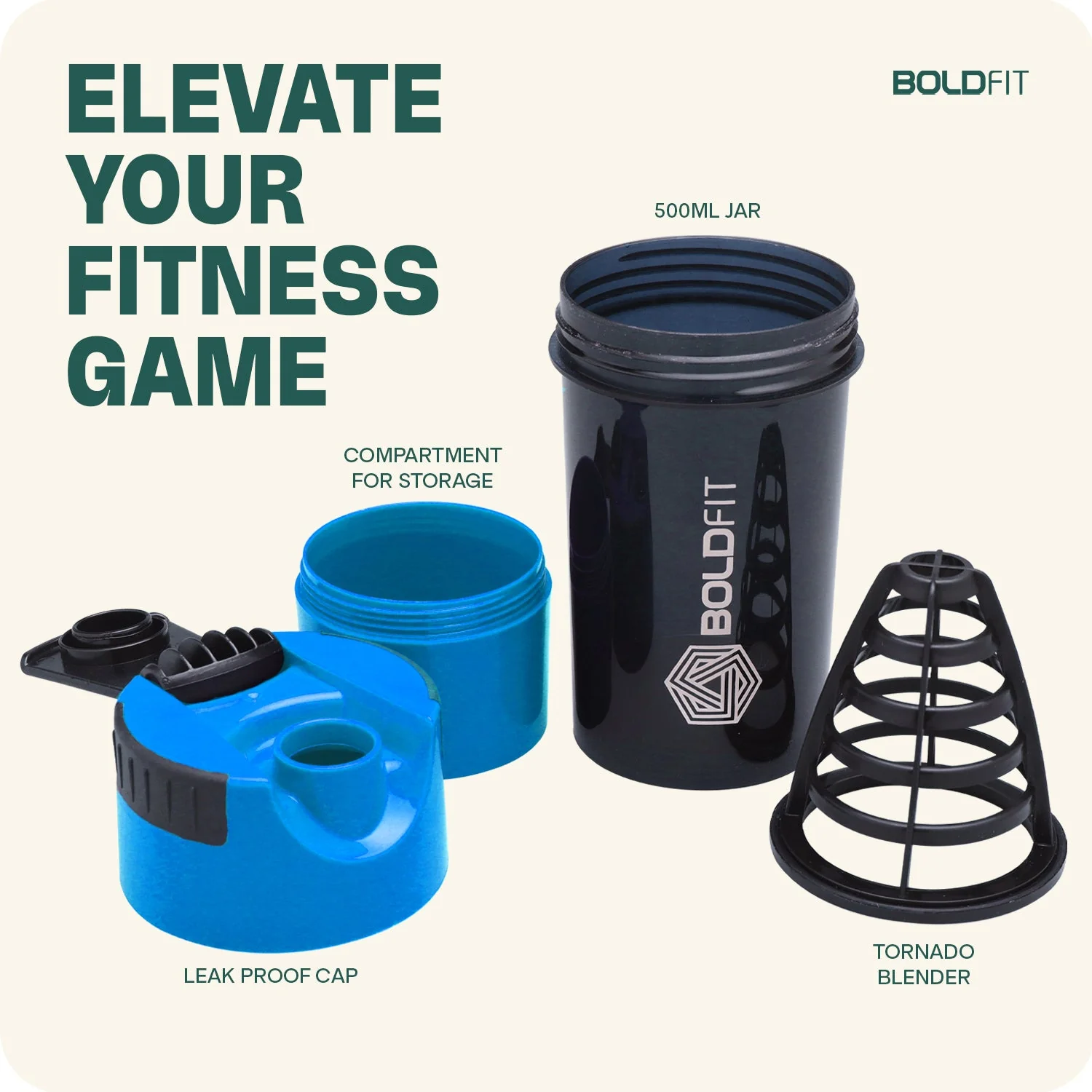 Cyclone Shaker 500ml - Blue - Image 5