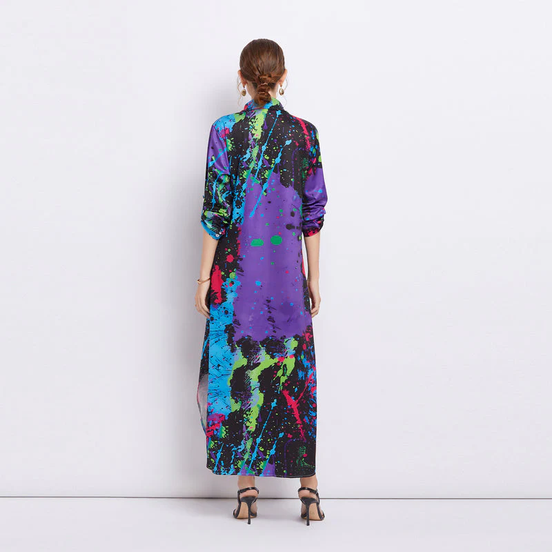 Dakota Printed Long Shirt Dress - Image 20