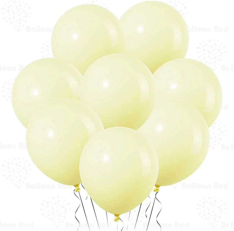 Dark Blue Happy Birthday Banner And Pastel Yellow Metallic Balloons (Pack of 30) - Image 3