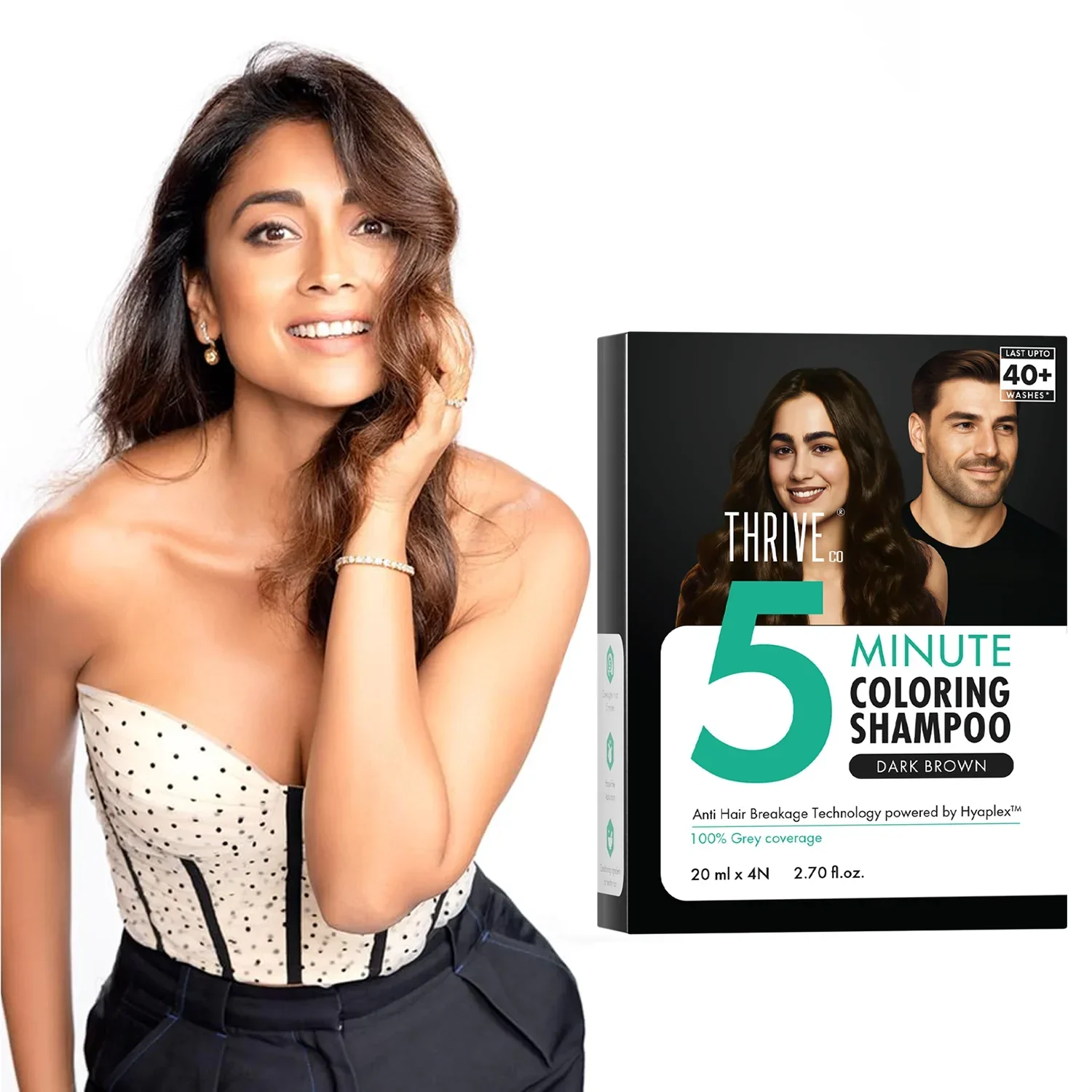 Dark Brown Coloring Shampoo, 80ml