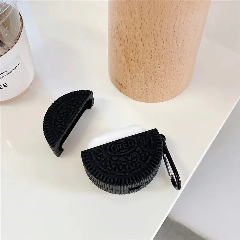 Dark Brown Cookie AirPods Case – Limited Edition Silicone Cover with Hook by Coverner India - Image 6