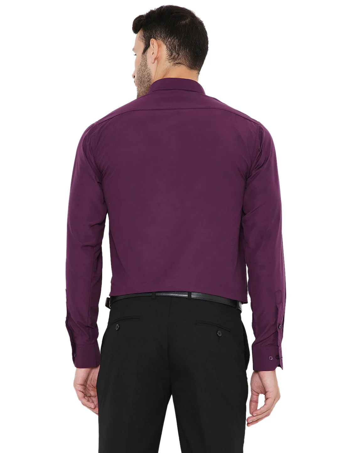 Dark Purple Solid | Slim Fit | Formal Shirt - Image 2