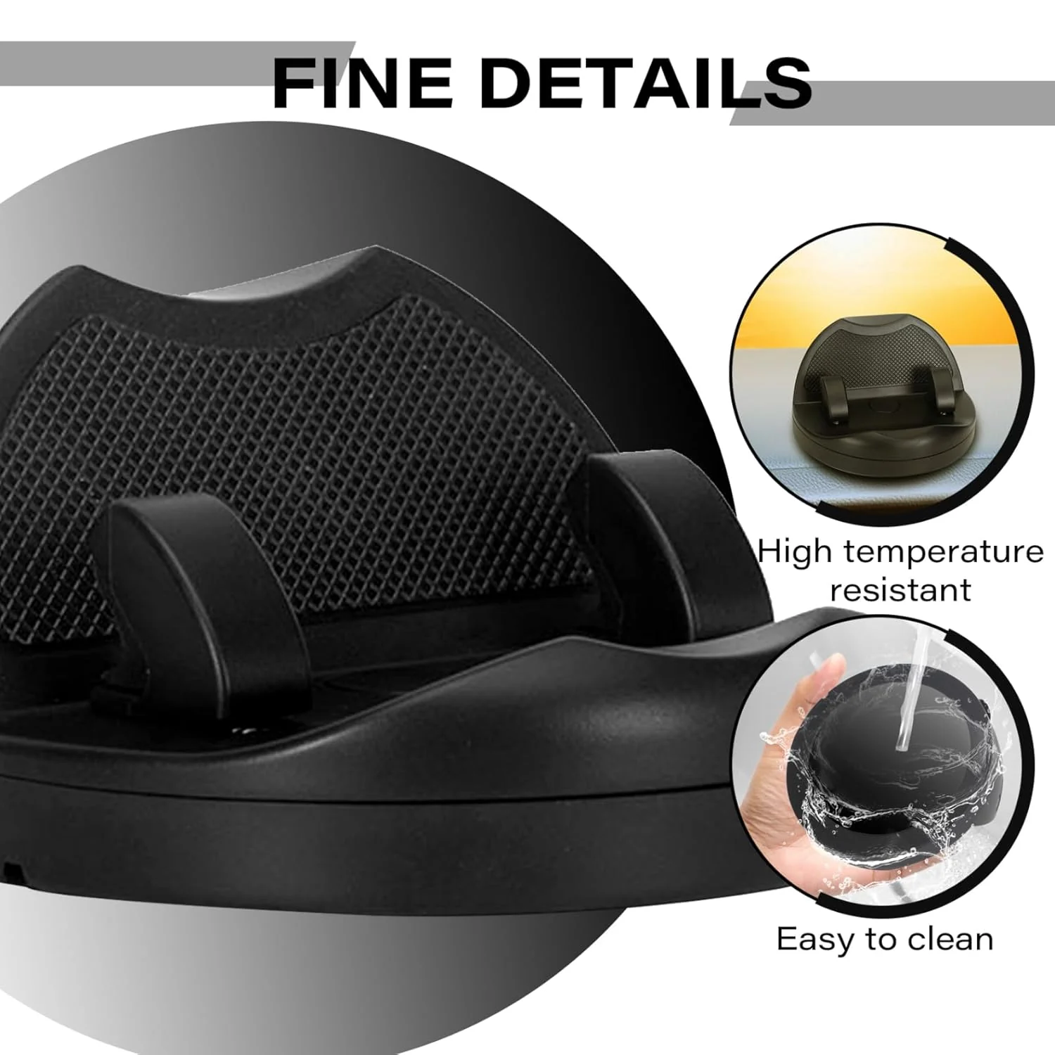 DashDock: Car Dashboard Phone Holder with Non-Slip Base, Anti-Fall Mount with Built-In Parking Number Display & Passive Speaker Amplifier for Hands-Free Driving - Image 5