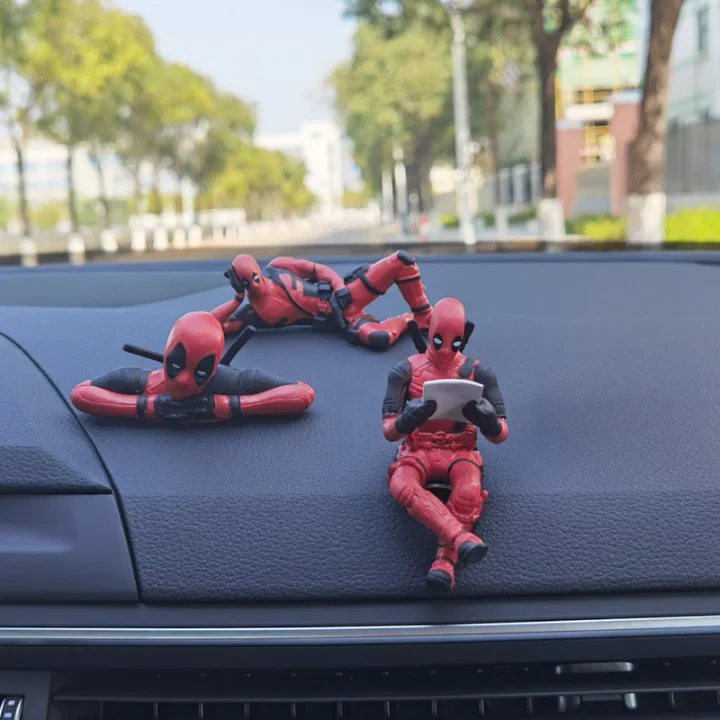 Deadpool 3-Piece Collectible Figurine Set – Car & Home Decor - Image 7