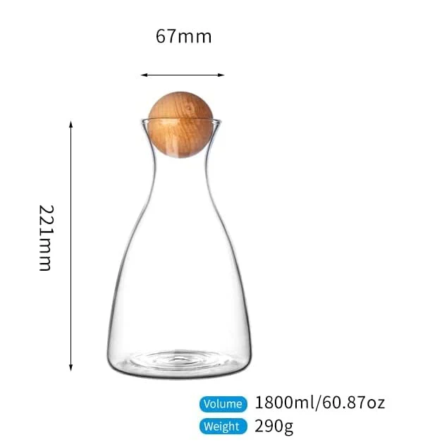 Decanter with wooden ball - Image 5