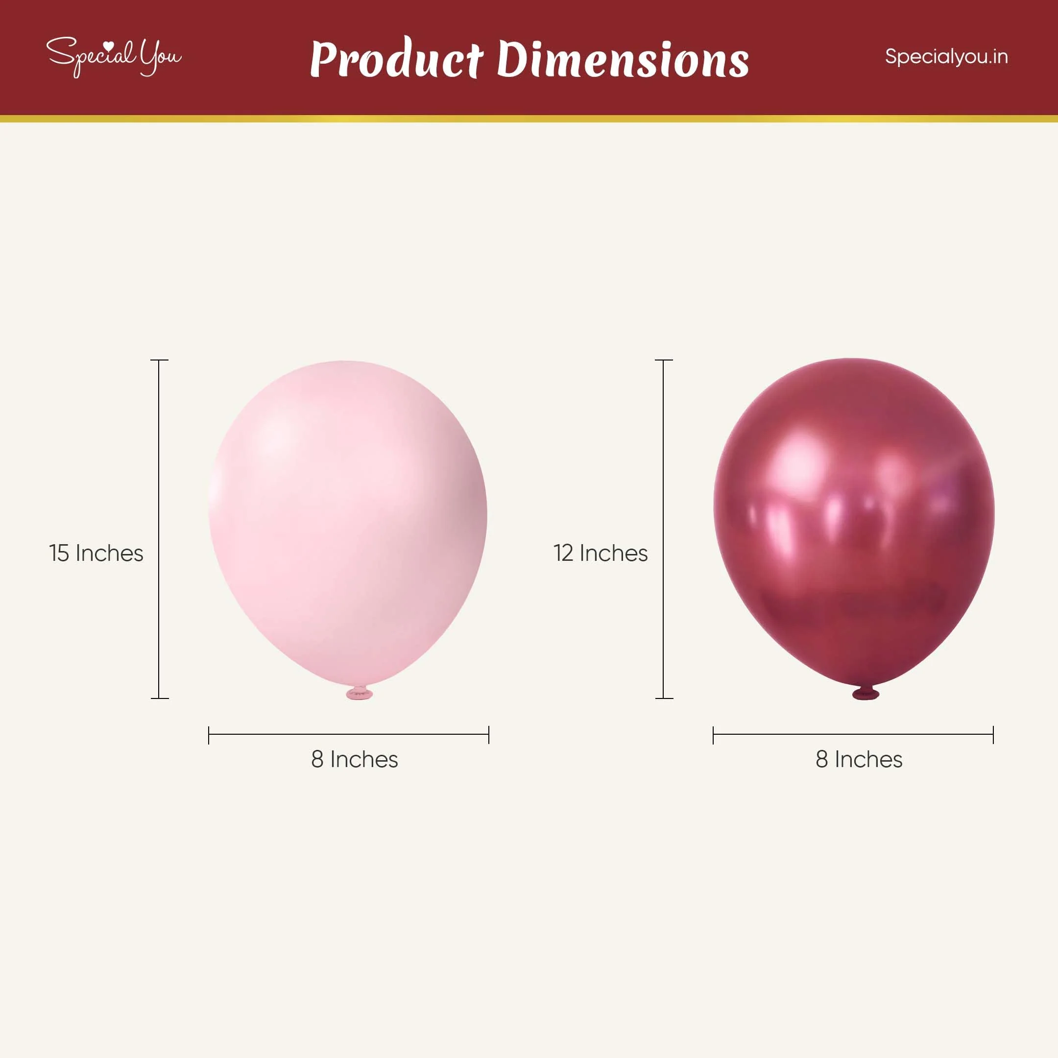 Decorate your party with Burgundy & Pink Balloons - Image 3