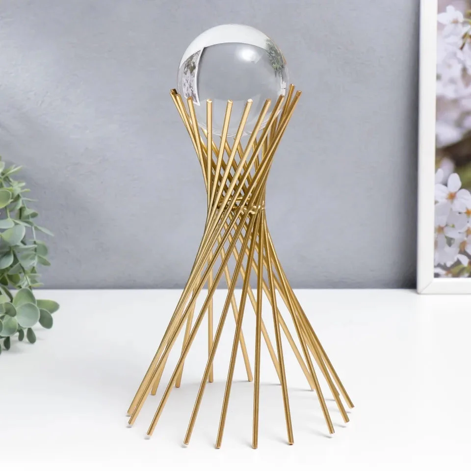 Decorative Crystal Nordic Luxury Golden Metal Stand - Image 7