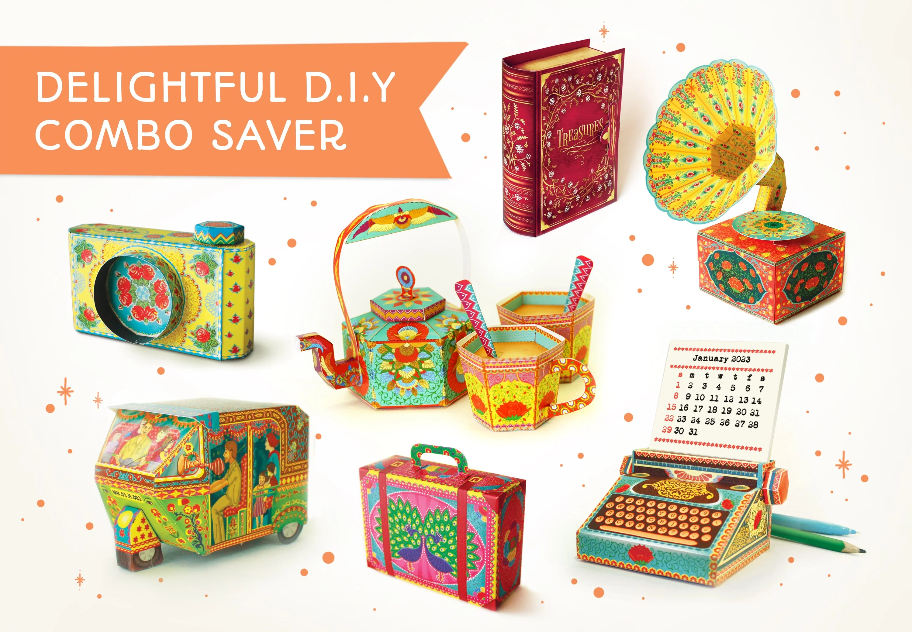 Delightful DIY Combo Saver set of 7 Best-selling DIY Paper Craft Kits