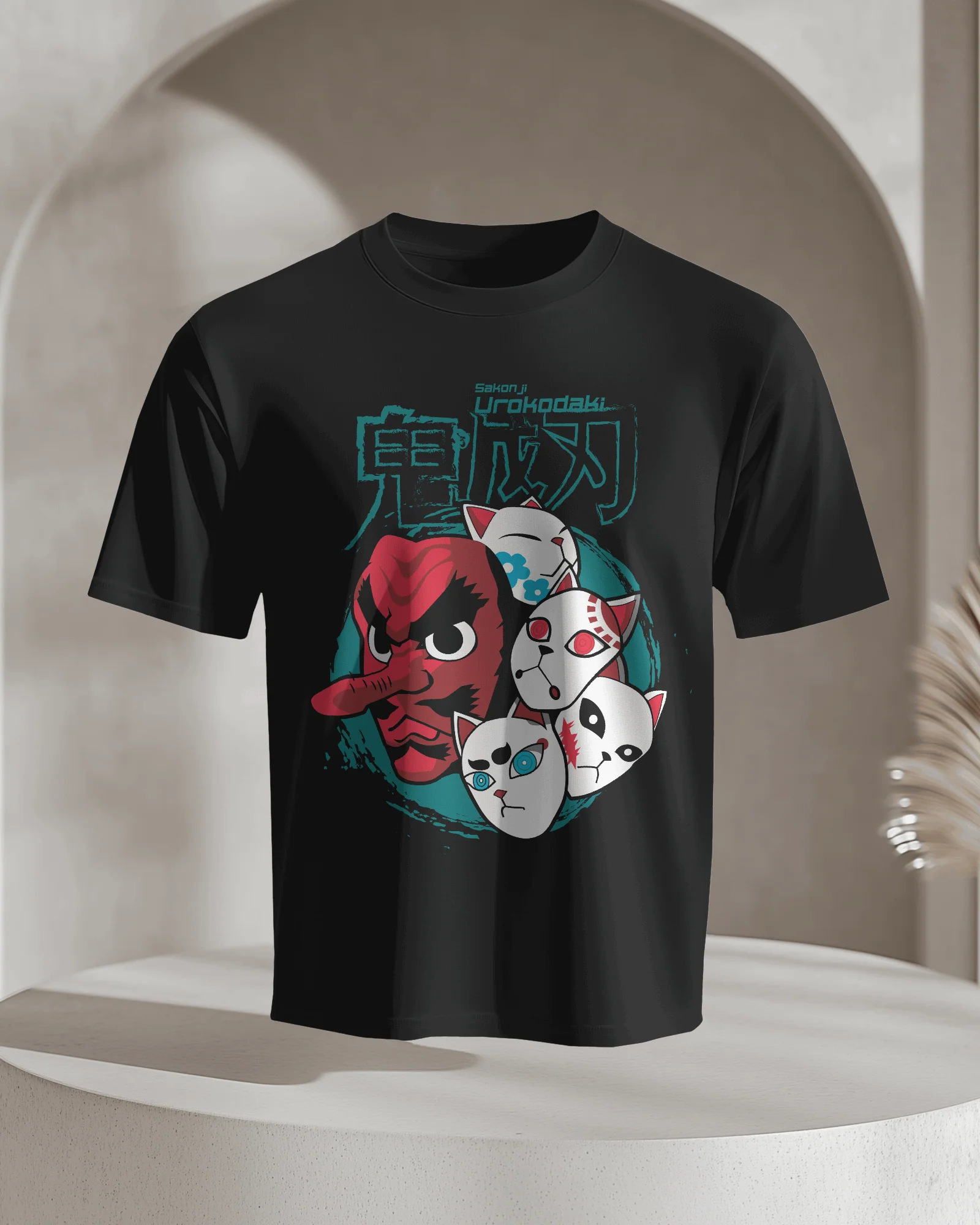 Demon Slayer Urokodaki Wards Mask T-Shirt - Image 3
