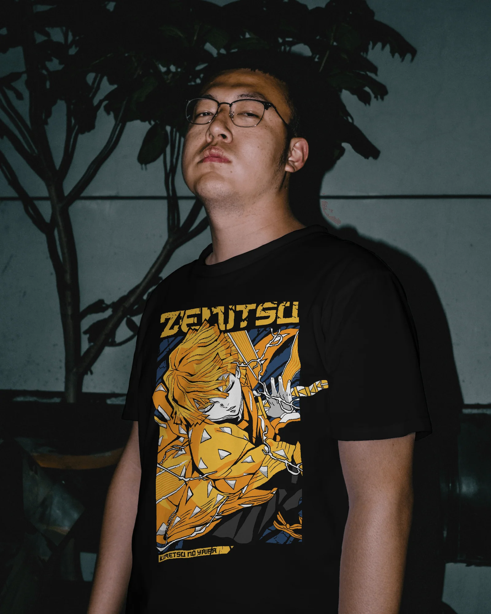 Demon Slayer Zenitsu Thunder Strike Graphic T-Shirt – Black