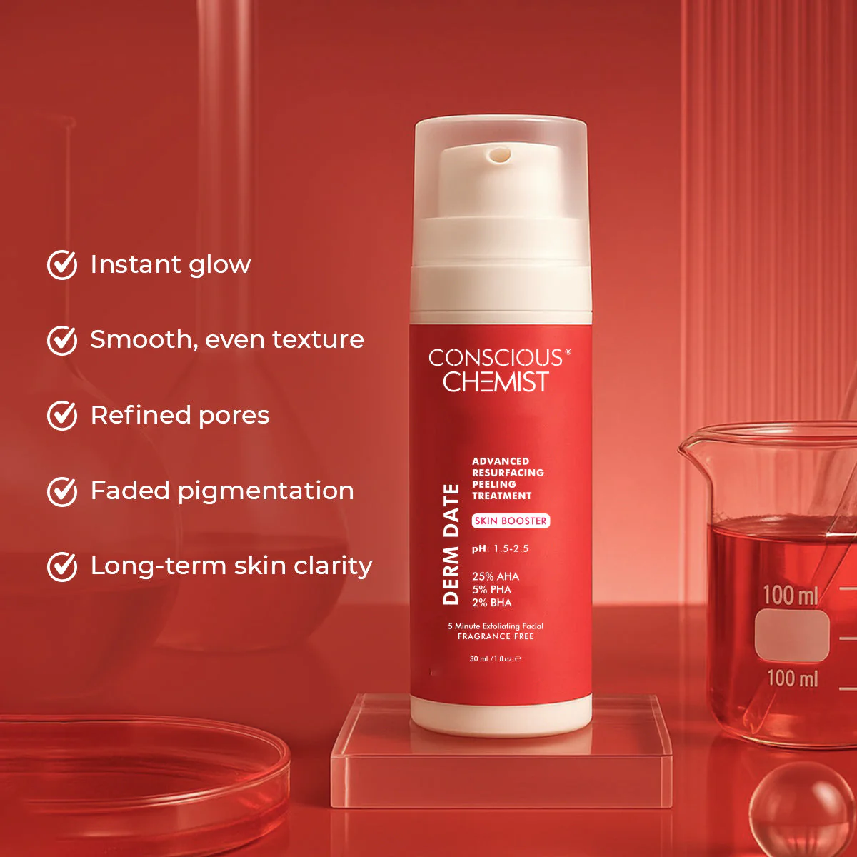 Derm Date Resurfacing Chemical Peel Treatment Serum | 30 ml | BS - Image 7