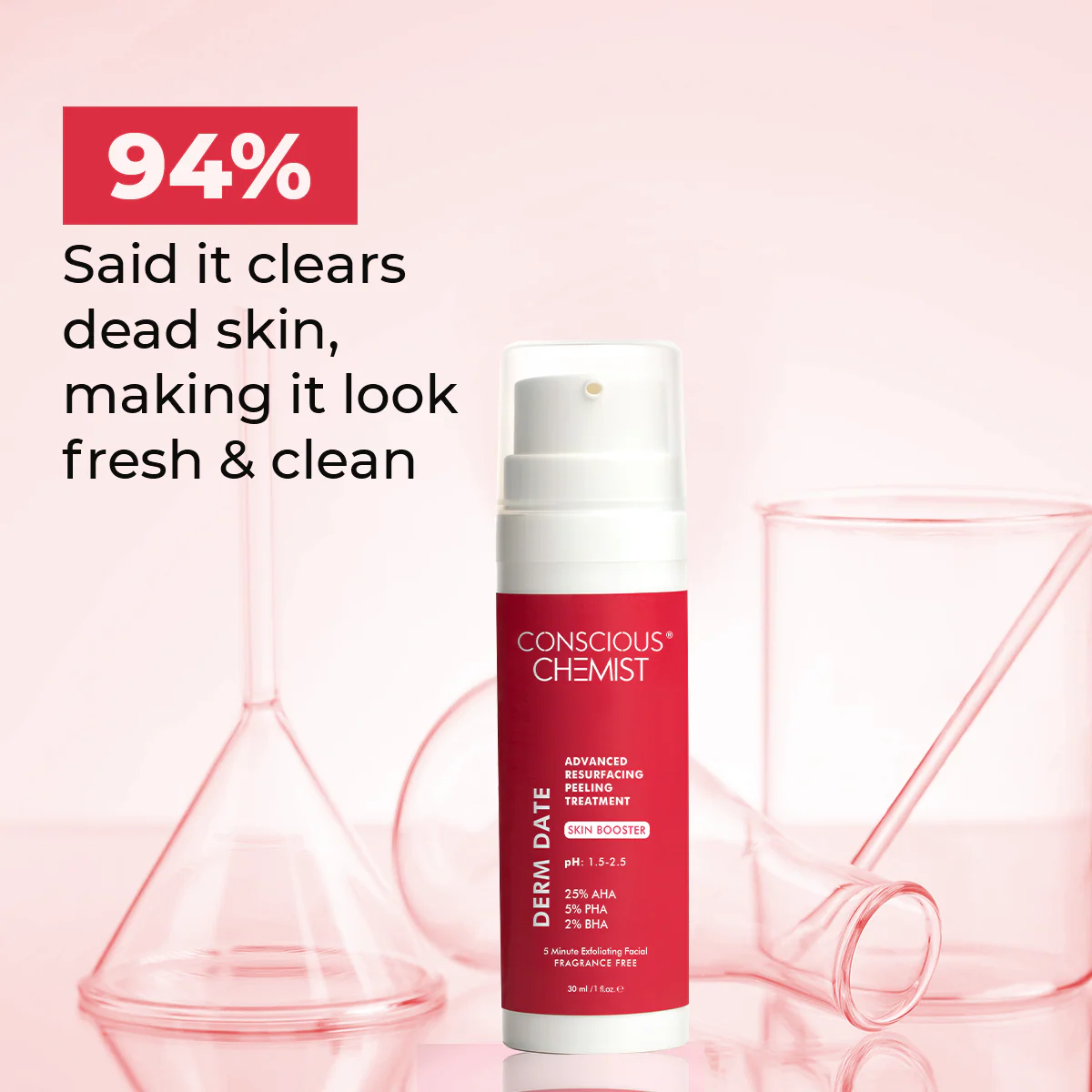 Derm Date Resurfacing Chemical Peel Treatment Serum | 30 ml | CK - Image 3