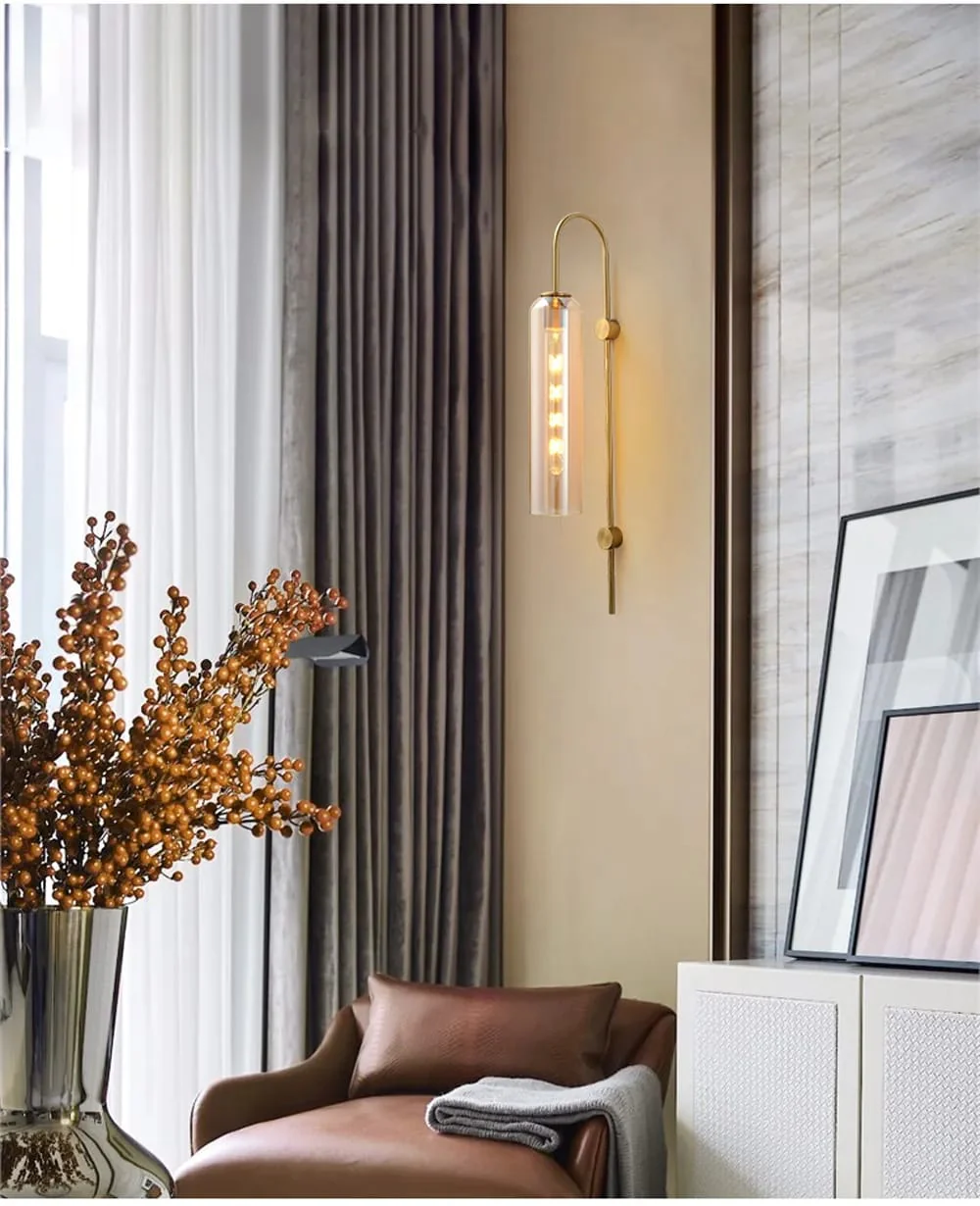 Designer Sunset Glass Wall Light-Amber - Image 7