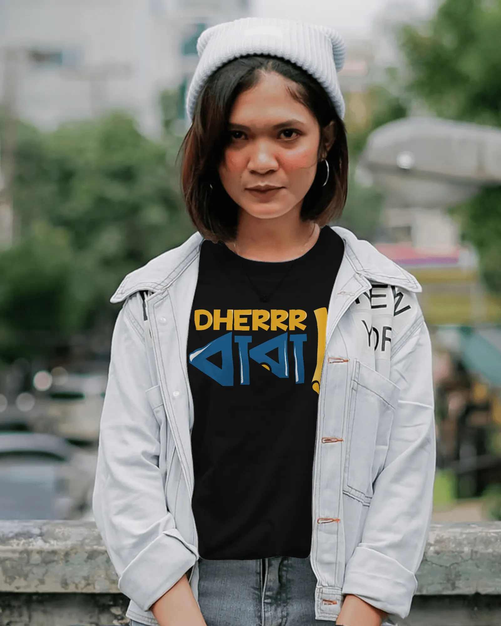 Dherrr Ba*a! – Bengali Quirky Expression Tee - Image 2