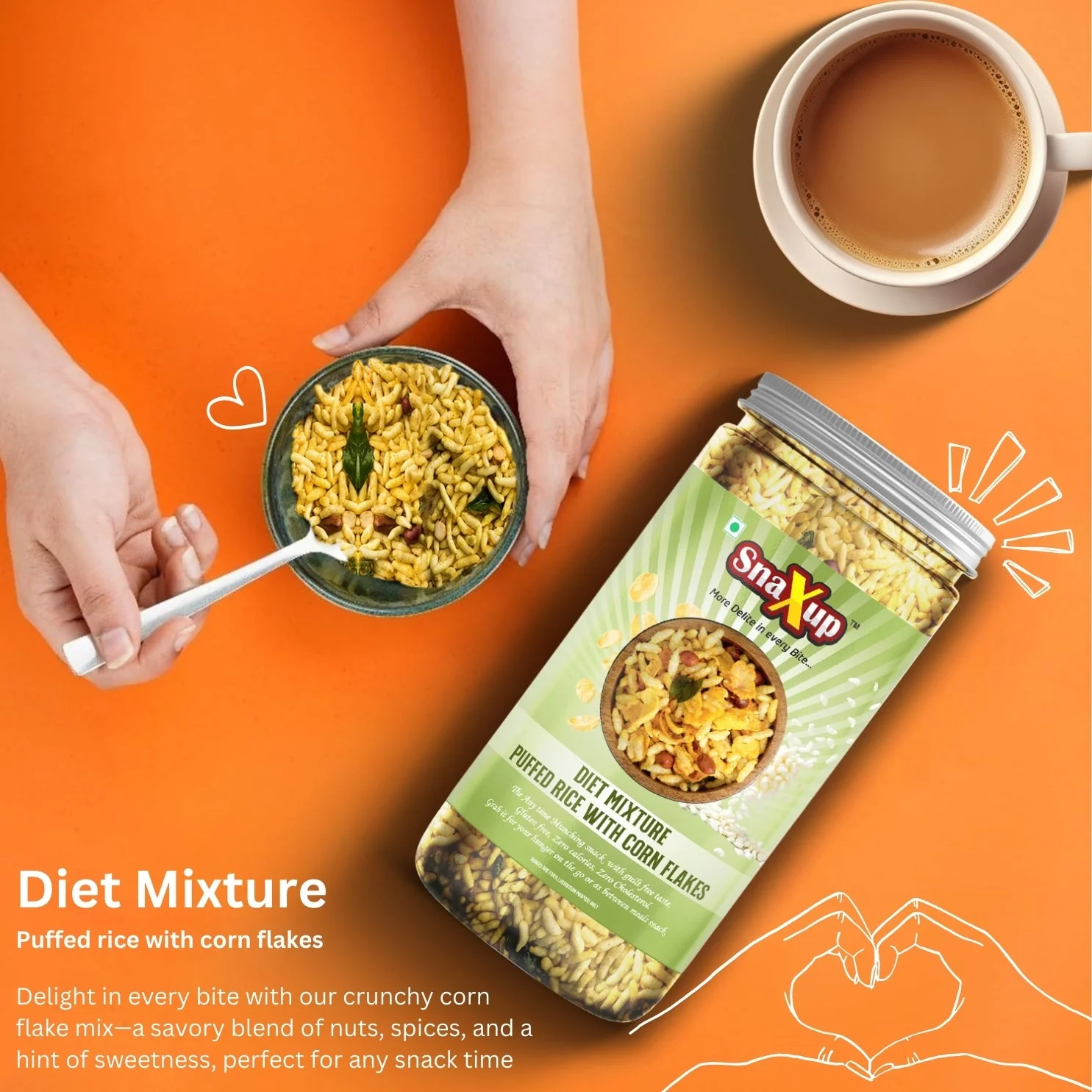 Diet Mixture Puffed Rice With Corn Flakes - Image 5