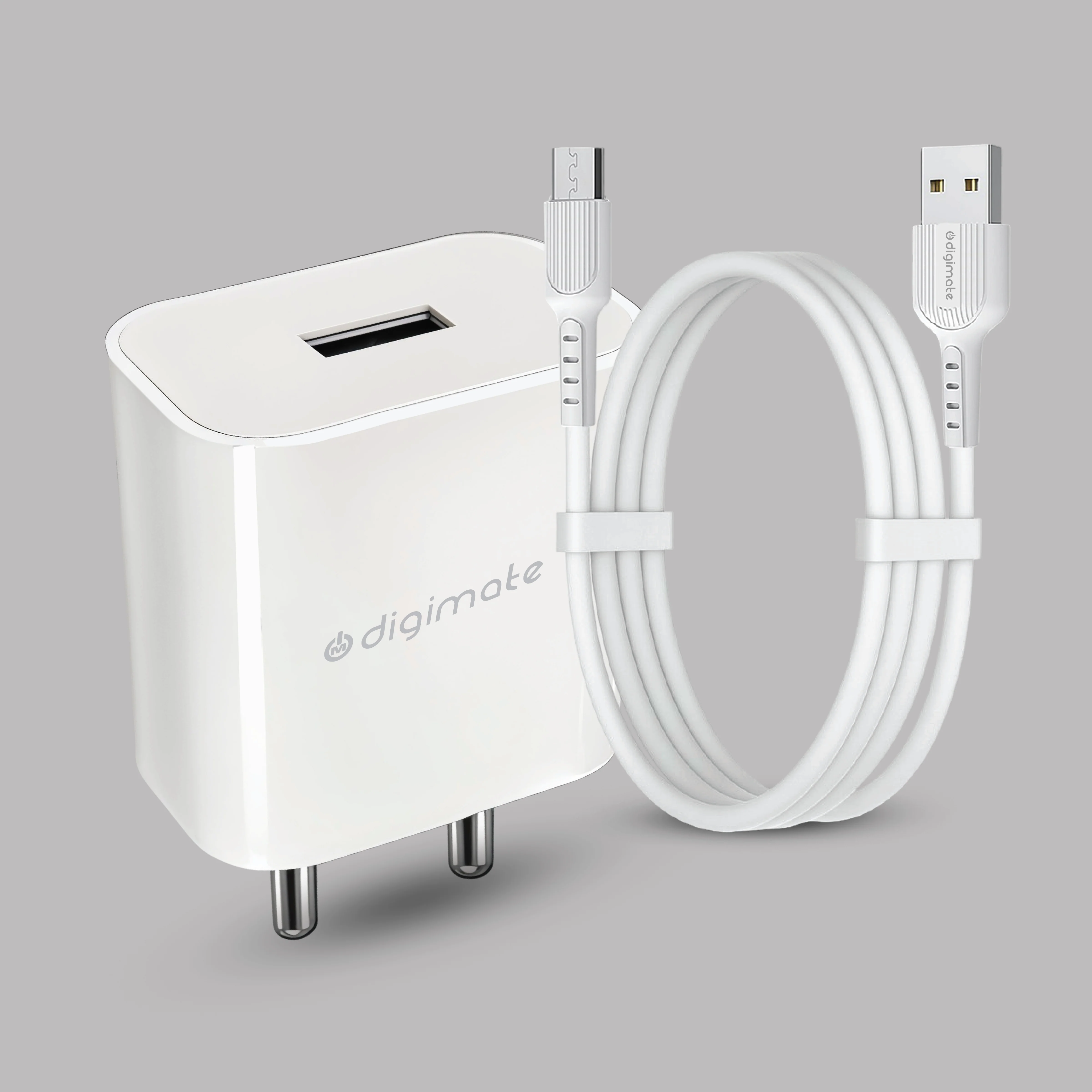 Digimate 15W Single USB Port Charger With Micro USB Cable (DG-ADP-1007, White) - Image 3