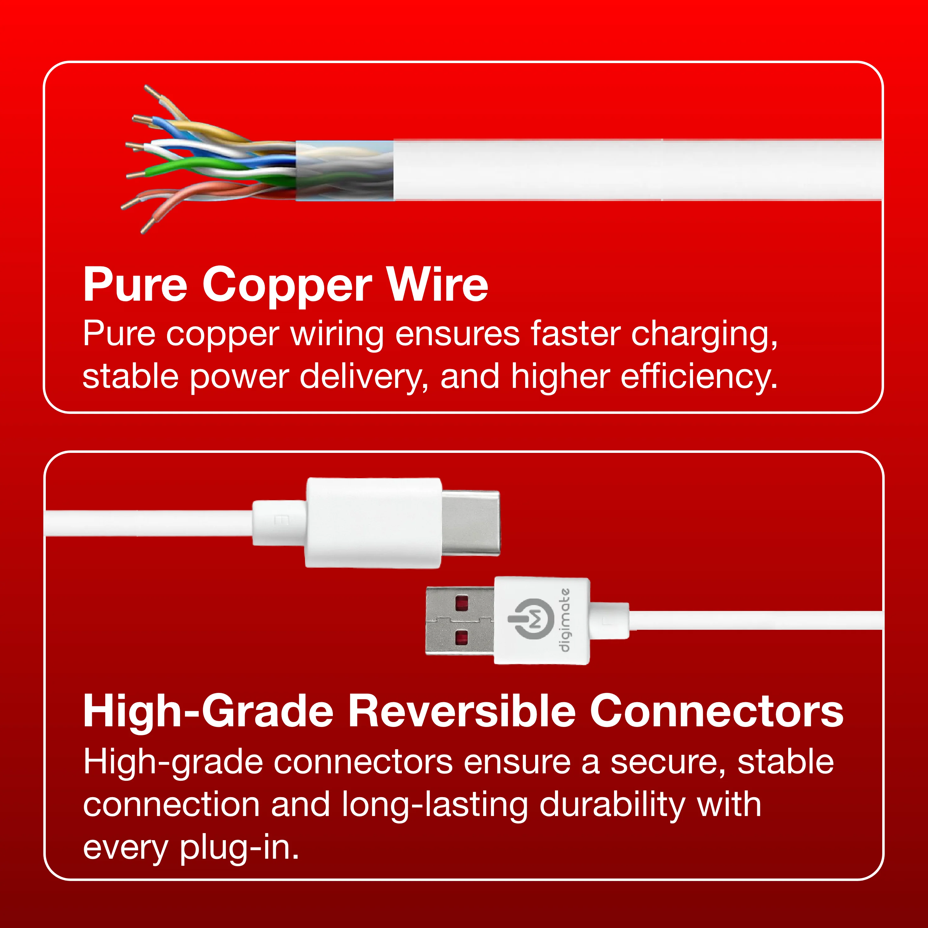 Digimate Raftarr USB to Type-C Fast Charging Cable, Up to 45W Support, TPE Tangle-Free Design (DG-DC-RAFTAAR-01-Type-C) - Image 6