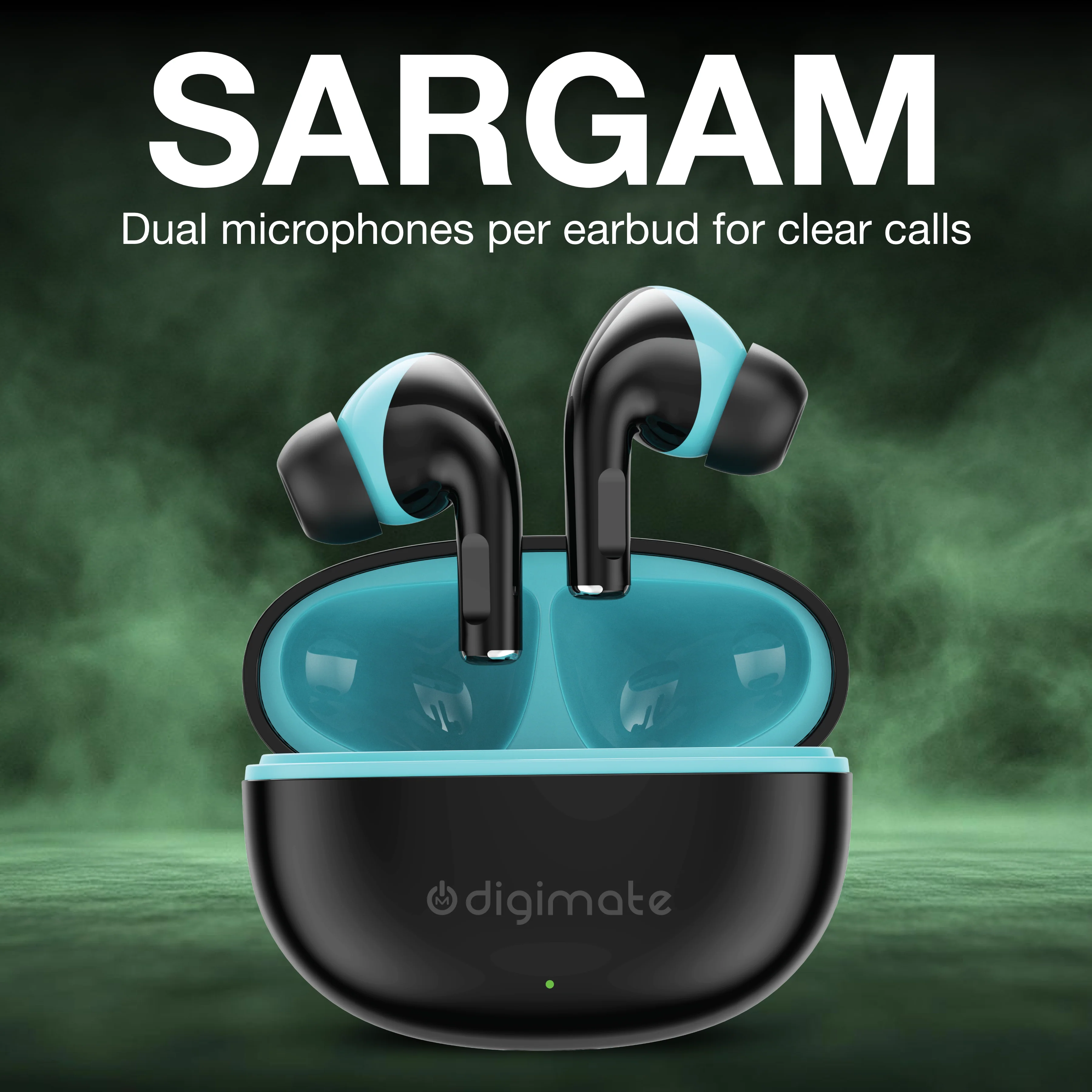Digimate Sargam 120Hrs Playtime 5.0 Bluetooth Wireless Earbuds with Fast Charging, HD Dual Mic (DG-EB-Sargam-03-Black) - Image 11