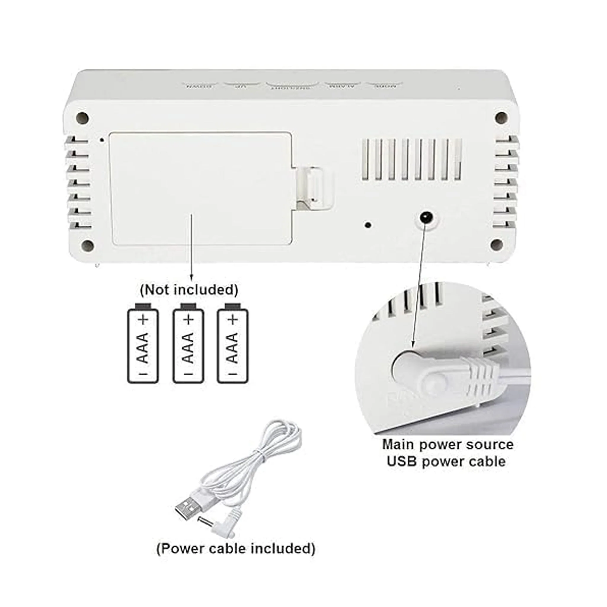 Digital Mirror Alarm Clock | Smart Sensor | Date & Temperature Display - Image 4