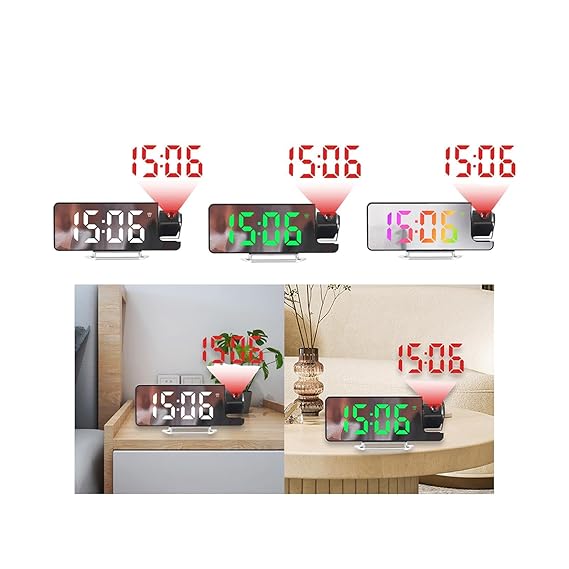 Digital Projection Alarm Clock Bedroom Decor Date Display 1 pc - Image 3